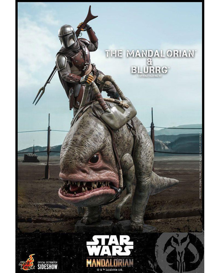 STAR WARS - Mandalorian & Blurrg - Pack de 2 figurines 37cm