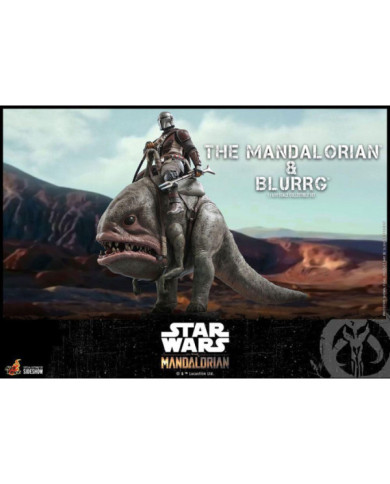 STAR WARS - Mandalorian & Blurrg - Pack de 2 figurines 37cm