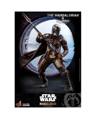 STAR WARS - Mandalorian & Blurrg - Pack de 2 figurines 37cm