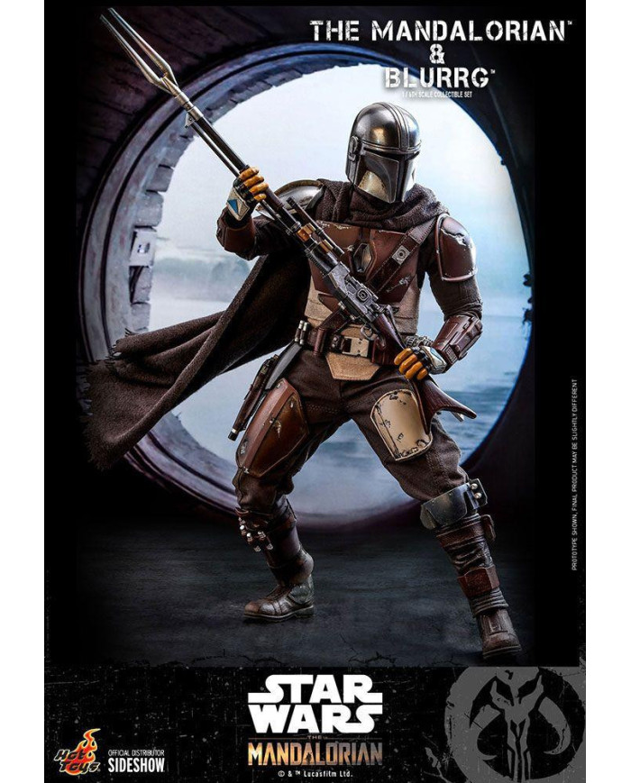 STAR WARS - Mandalorian & Blurrg - Pack de 2 figurines 37cm