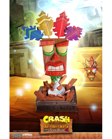 CRASH BANDICOOT - Masque taille réelle Aku Aku - 65cm
