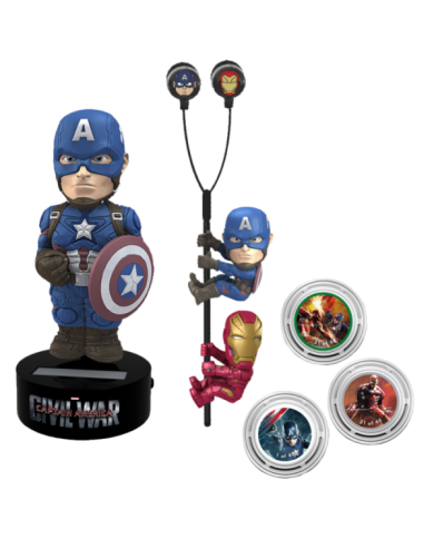 MARVEL - GIFT Set Body Knocker Scalers Hubsnaps - Captain America