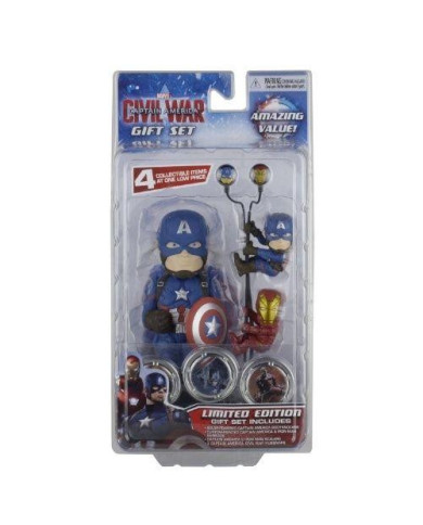 MARVEL - GIFT Set Body Knocker Scalers Hubsnaps - Captain America