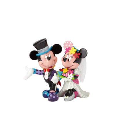 Disney by Britto - Figurine Mickey et Minnie mariage