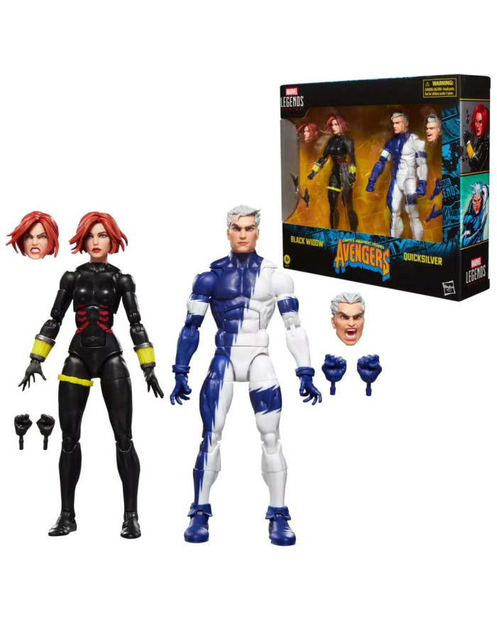 Figurines Black Widow & Quicksilver Hasbro Marvel Legends