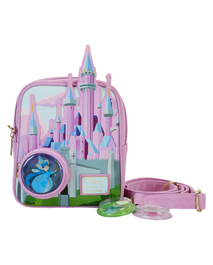 Sac à bandoulière Loungefly - Le Belle au Bois Dormant Castle Three Good Fairies Stained Glass