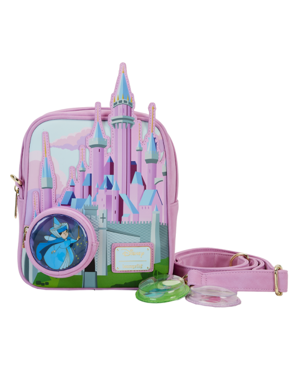 Sac à bandoulière Loungefly - Le Belle au Bois Dormant Castle Three Good Fairies Stained Glass
