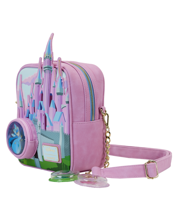 Sac à bandoulière Loungefly - Le Belle au Bois Dormant Castle Three Good Fairies Stained Glass