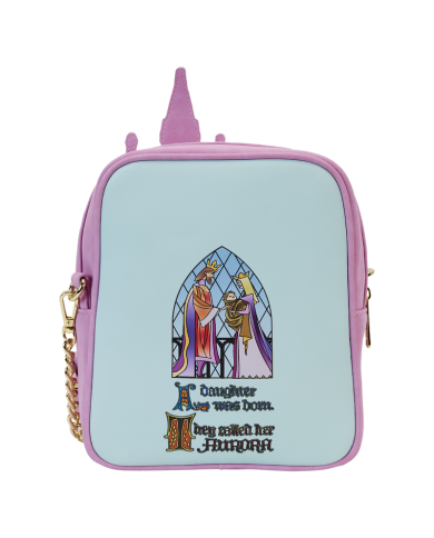 Sac à bandoulière Loungefly - Le Belle au Bois Dormant Castle Three Good Fairies Stained Glass