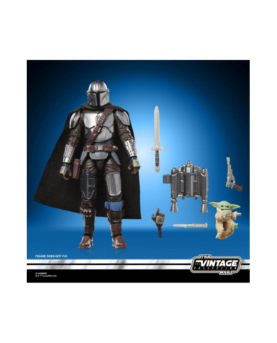 Figurine Mandalorian & Grogu Vintage Collection Star Wars Hasbro 10cm