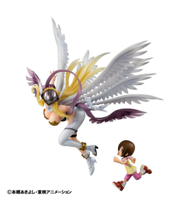 Statuette Digimon Megahouse Angewomon & Hikari