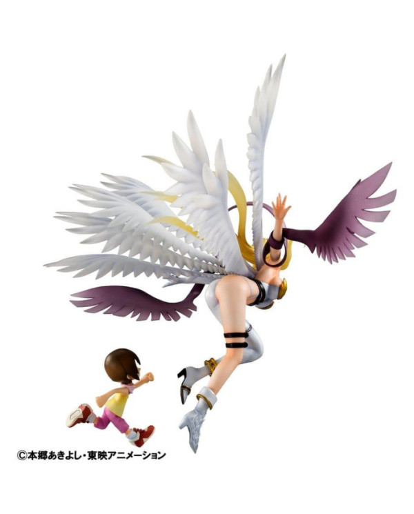 Statuette Digimon Megahouse Angewomon & Hikari