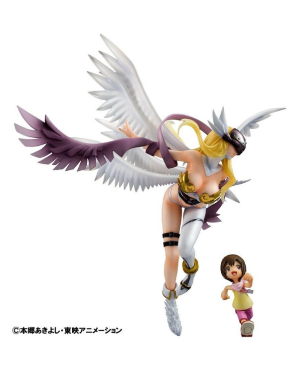 Statuette Digimon Megahouse Angewomon & Hikari