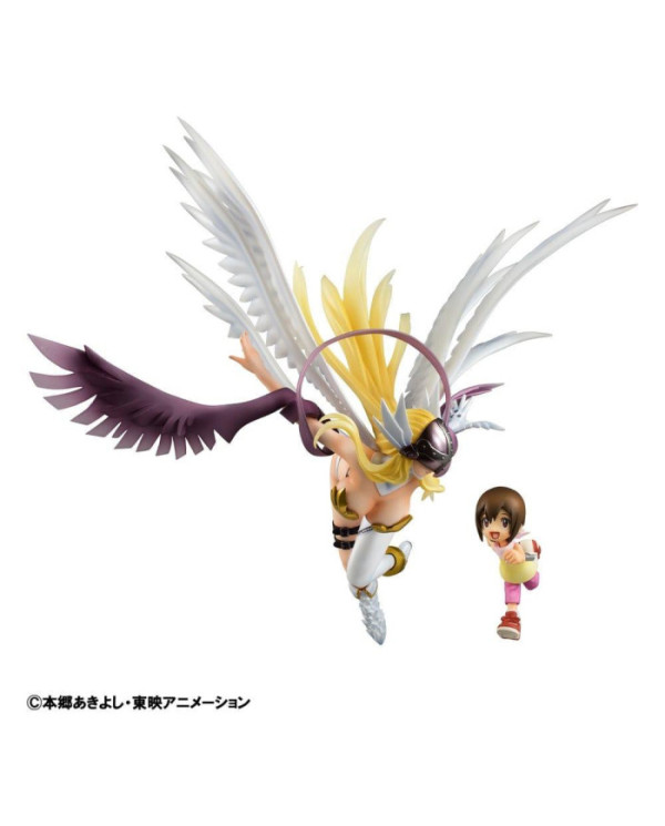 Statuette Digimon Megahouse Angewomon & Hikari