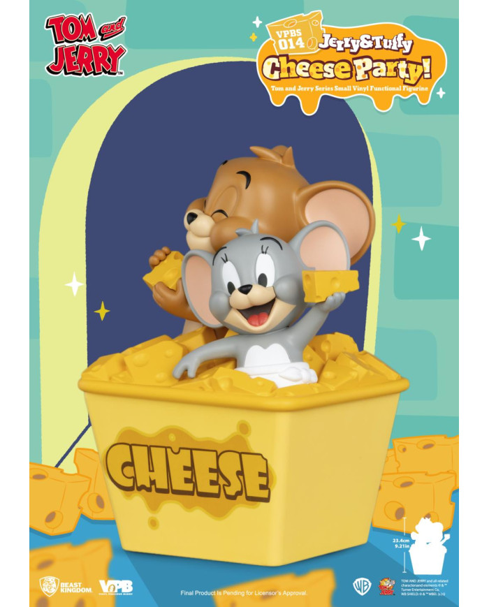 Tirelire Vinyle Tom & Jerry Beast Kingdom Jerry & Tuffy Cheese Party