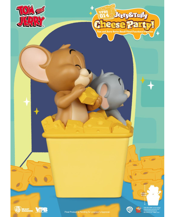 Tirelire Vinyle Tom & Jerry Beast Kingdom Jerry & Tuffy Cheese Party