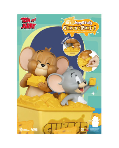 Tirelire Vinyle Tom & Jerry Beast Kingdom Jerry & Tuffy Cheese Party