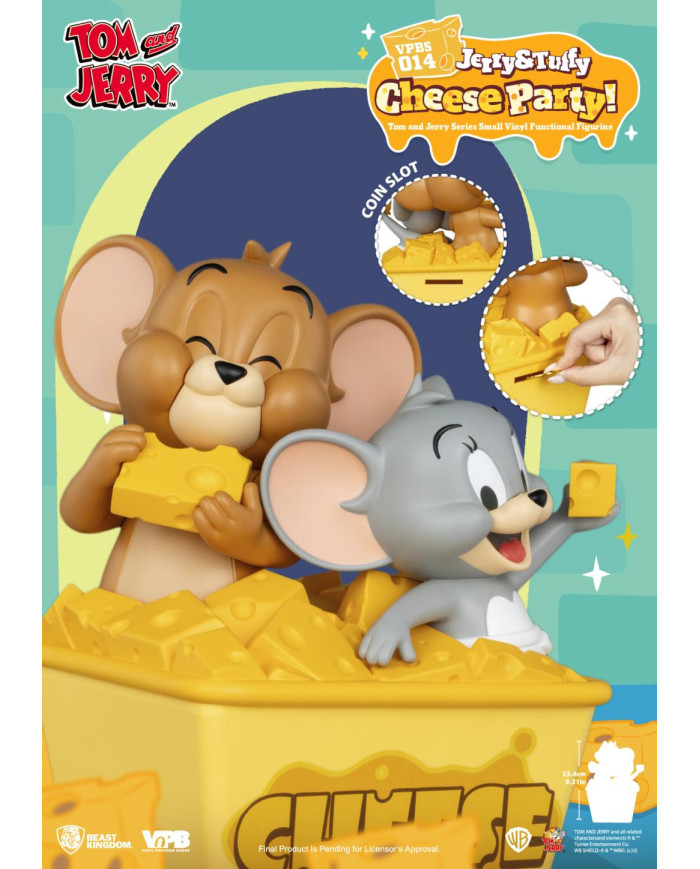 Tirelire Vinyle Tom & Jerry Beast Kingdom Jerry & Tuffy Cheese Party