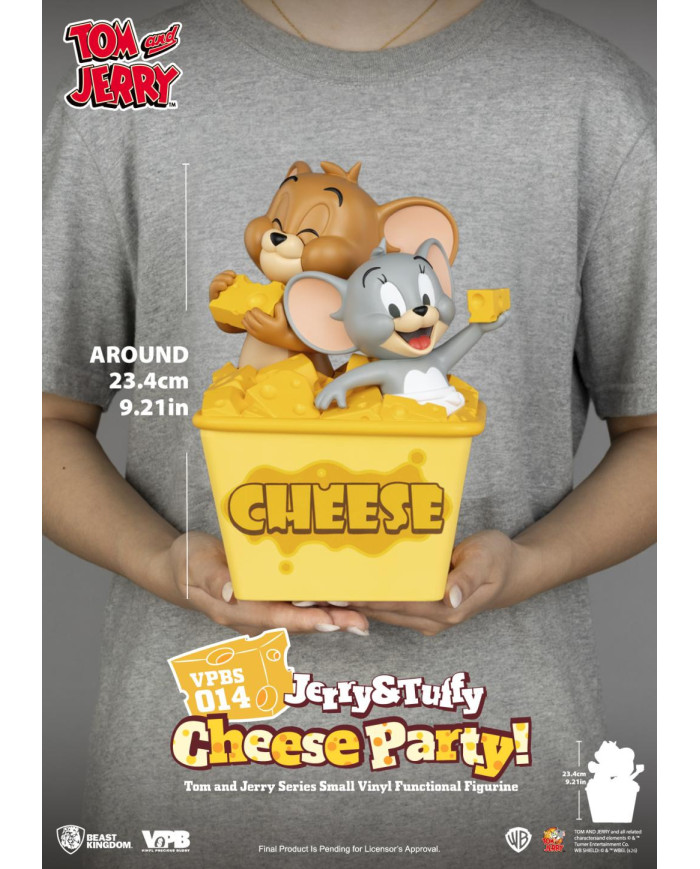 Tirelire Vinyle Tom & Jerry Beast Kingdom Jerry & Tuffy Cheese Party