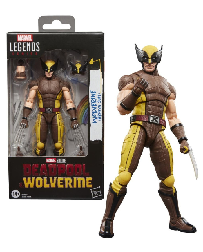 Figurine Deadpool & Wolverine Wolverine Costume Marron Marvel Legends Hasbro