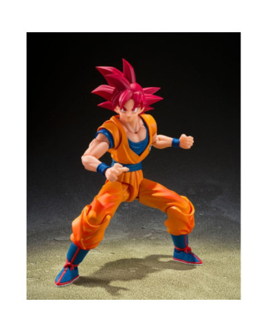 Figurine Dragon Ball Super Son Goku SSG God Aura S.H.Figuarts - Bandai