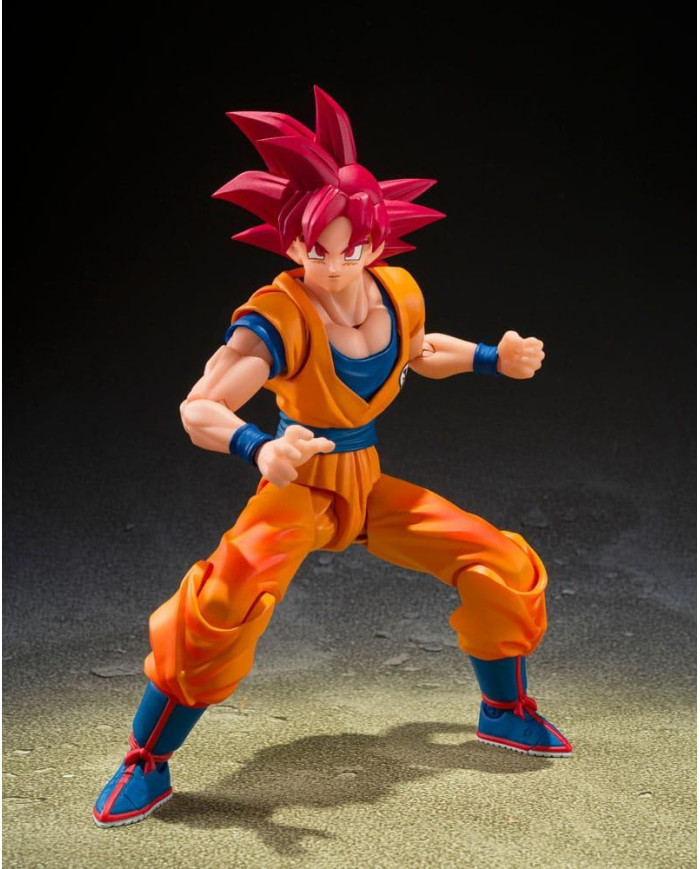 Figurine Dragon Ball Super Son Goku SSG God Aura S.H.Figuarts - Bandai
