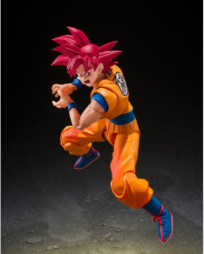 Figurine Dragon Ball Super Son Goku SSG God Aura S.H.Figuarts - Bandai