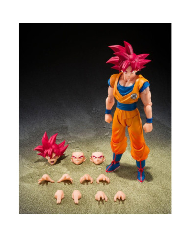 Figurine Dragon Ball Super Son Goku SSG God Aura S.H.Figuarts - Bandai