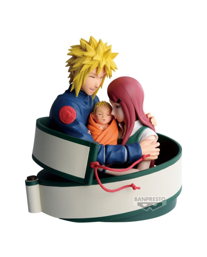 Figurine Banpresto Naruto 72 Series - Minato, Naruto & Kushina