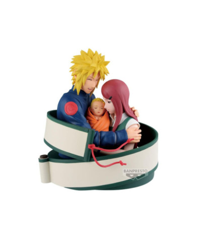 Figurine Banpresto Naruto 72 Series - Minato, Naruto & Kushina