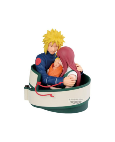 Figurine Banpresto Naruto 72 Series - Minato, Naruto & Kushina