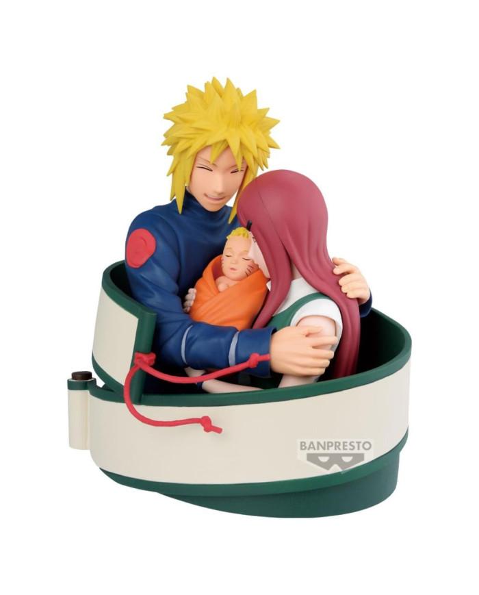 Figurine Banpresto Naruto 72 Series - Minato, Naruto & Kushina