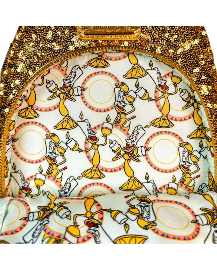 Sac à dos Loungefly - La Belle et la Bête Lumière Sequin - Exclu US