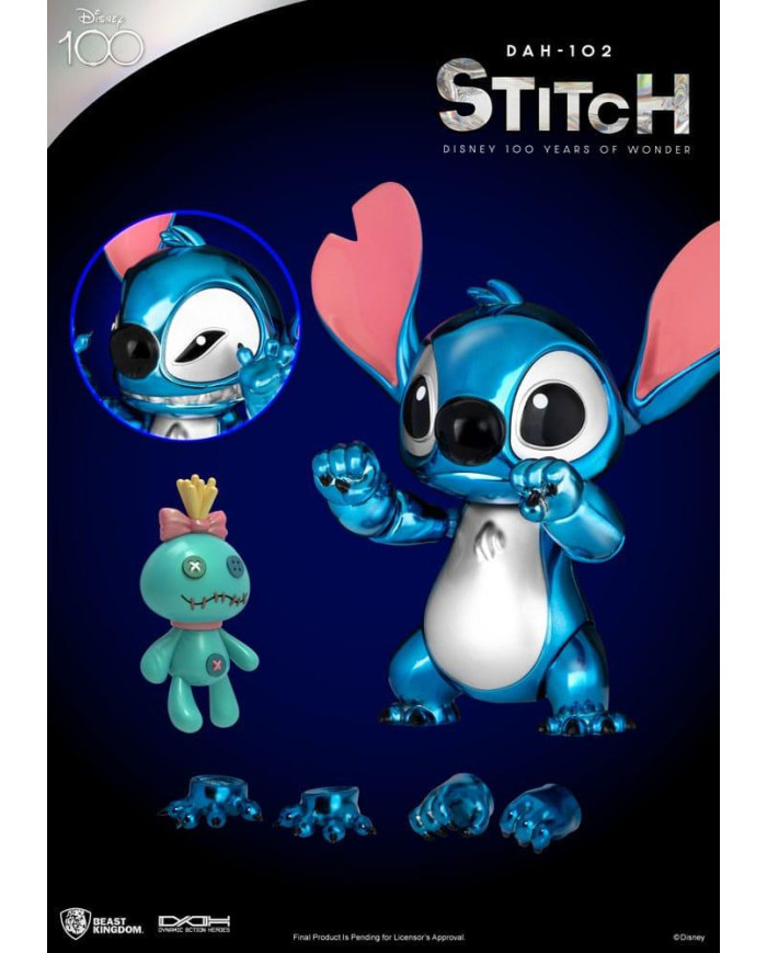Figurine Disney 100 Years Of Wonder Stitch Disney 100 Beast Kingdom Dynamic Action Heroes