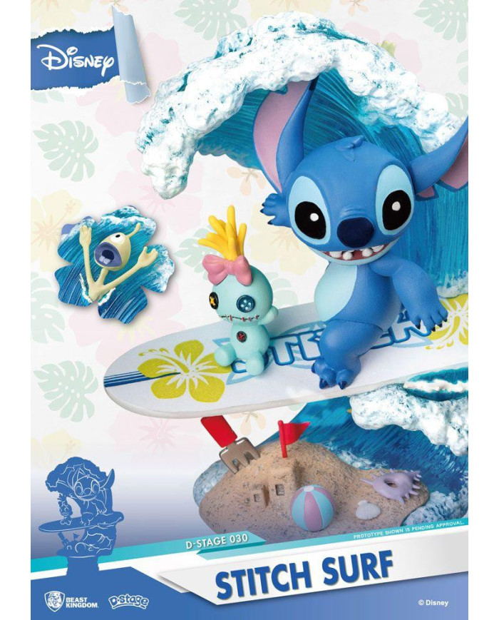 Diorama Stitch Surf Disney D-Stage Summer Series Beast Kingdom