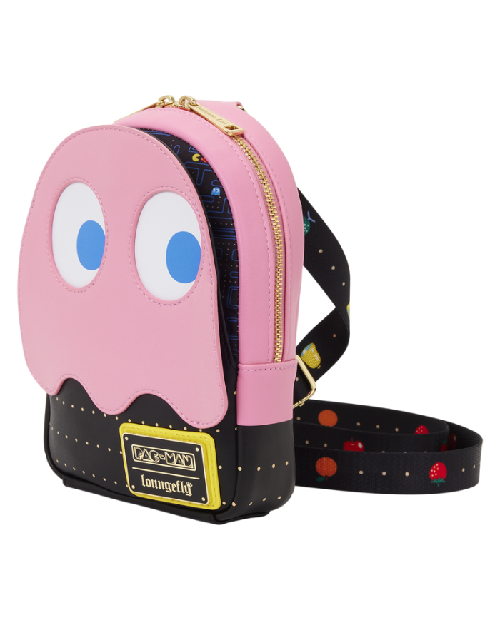 Sac à bandoulière Loungefly - Pac-Man Pinky Ghost Glow Sling
