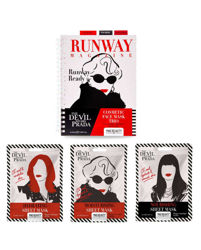 Mad Beauty - Trio de masques visage cosmétiques Le Diable shabille en Prada