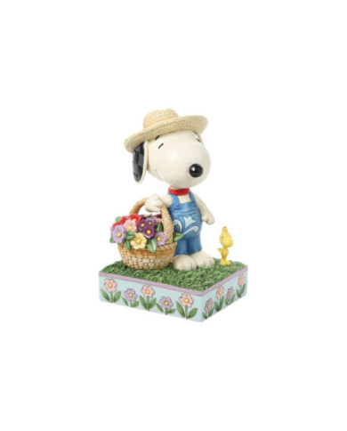 Peanuts by Jim Shore - Snoopy Panier de Fleurs