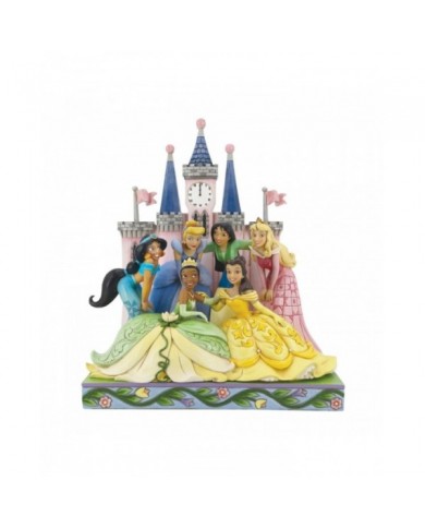 Disney Traditions - Figurine Princesses Disney devant le château [Défaut]