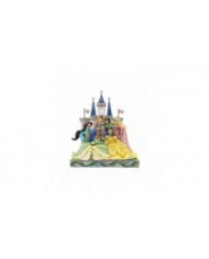 Disney Traditions - Figurine Princesses Disney devant le château [Défaut]