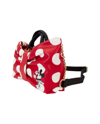 Sac à bandoulière Loungefly - Minnie Mouse Rocks the Dots Classic Bow Figural