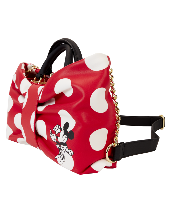 Sac à bandoulière Loungefly - Minnie Mouse Rocks the Dots Classic Bow Figural