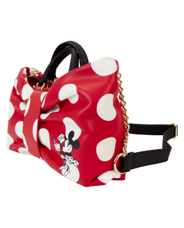 Sac à bandoulière Loungefly - Minnie Mouse Rocks the Dots Classic Bow Figural