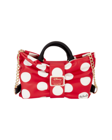 Sac à bandoulière Loungefly - Minnie Mouse Rocks the Dots Classic Bow Figural