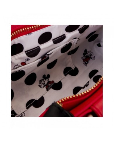 Sac à bandoulière Loungefly - Minnie Mouse Rocks the Dots Classic Bow Figural