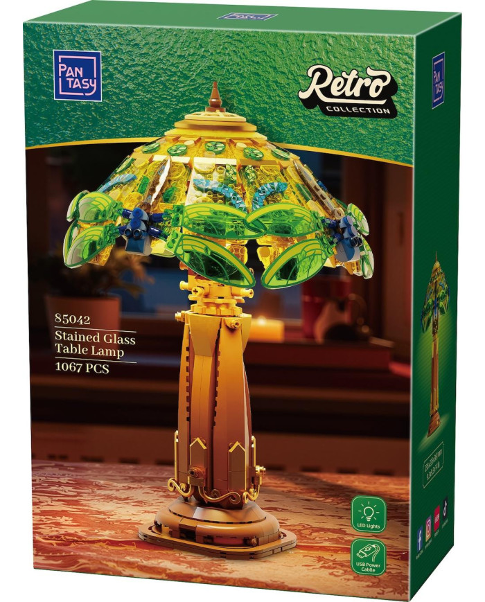 Lampe de table Pantasy Vitrail Bloc de Construction 1067 pièces