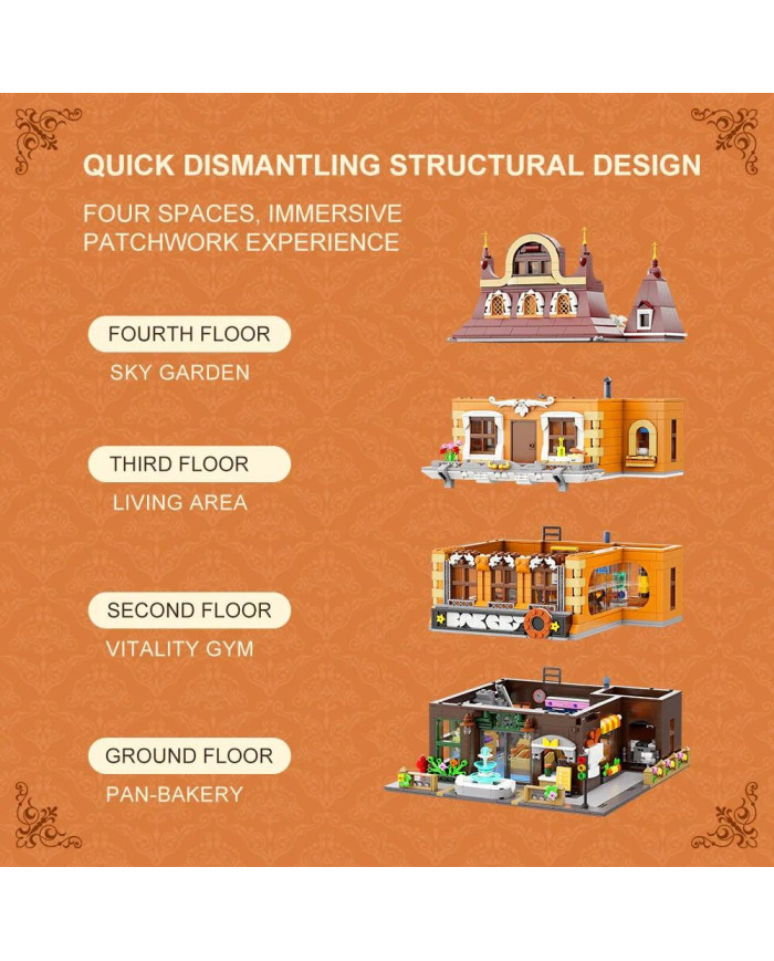 Maquette Pantasy Boulangerie Modulaire Rétro 2646 pièces