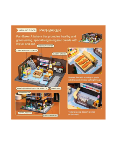 Maquette Pantasy Boulangerie Modulaire Rétro 2646 pièces