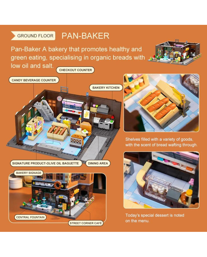 Maquette Pantasy Boulangerie Modulaire Rétro 2646 pièces