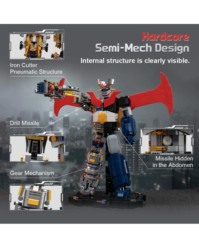 Bloc de Construction PANTASY Mazinger Z Semi-Mécanique 1901 Pièces